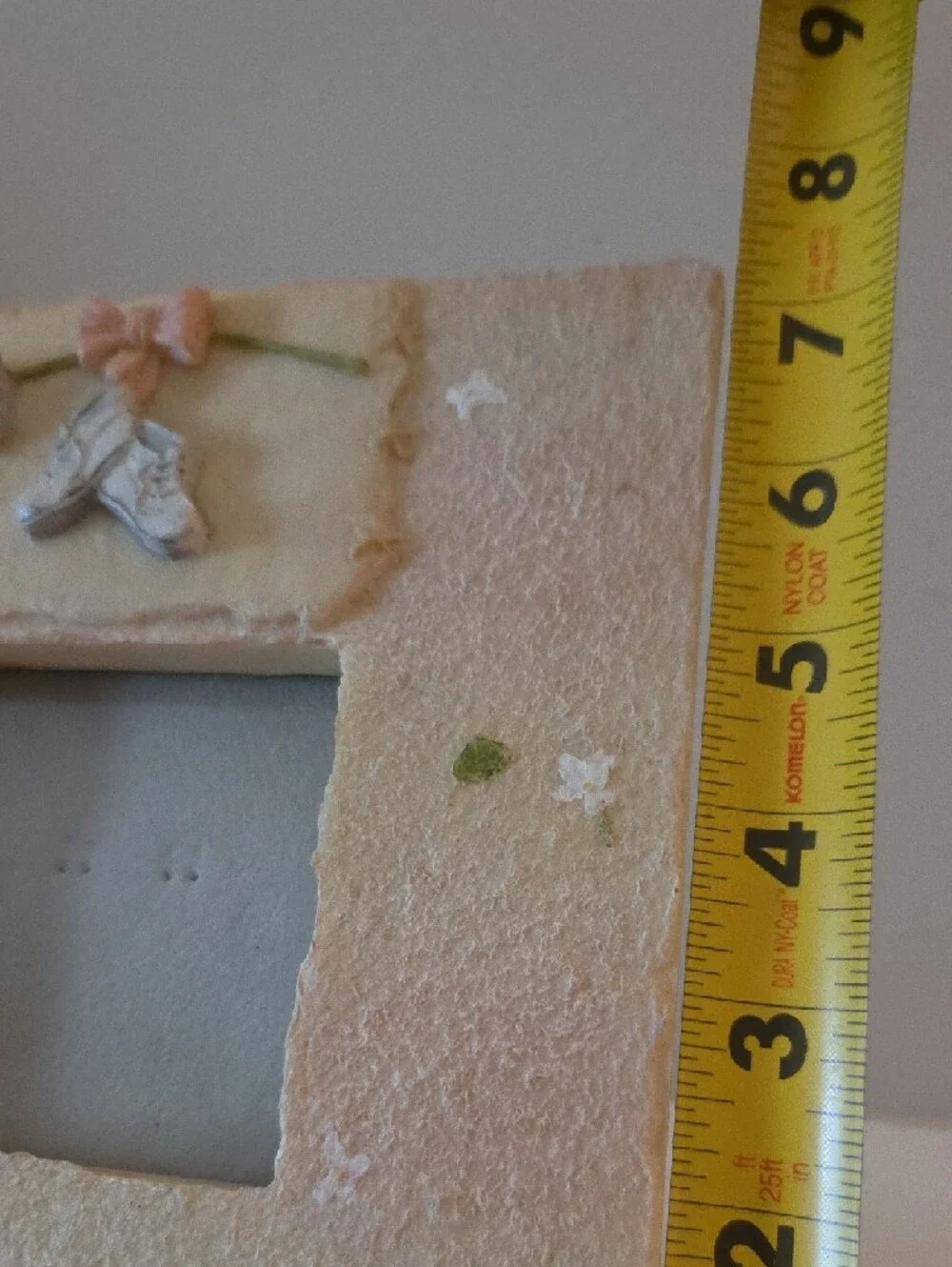 Ceramic Photo Frame With Baby Shoes
